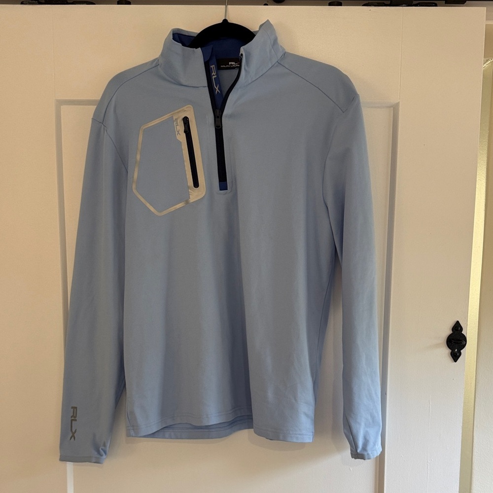 Men’s Ralph Lauren RLX Light Blue Quarter-Zip Pullover
